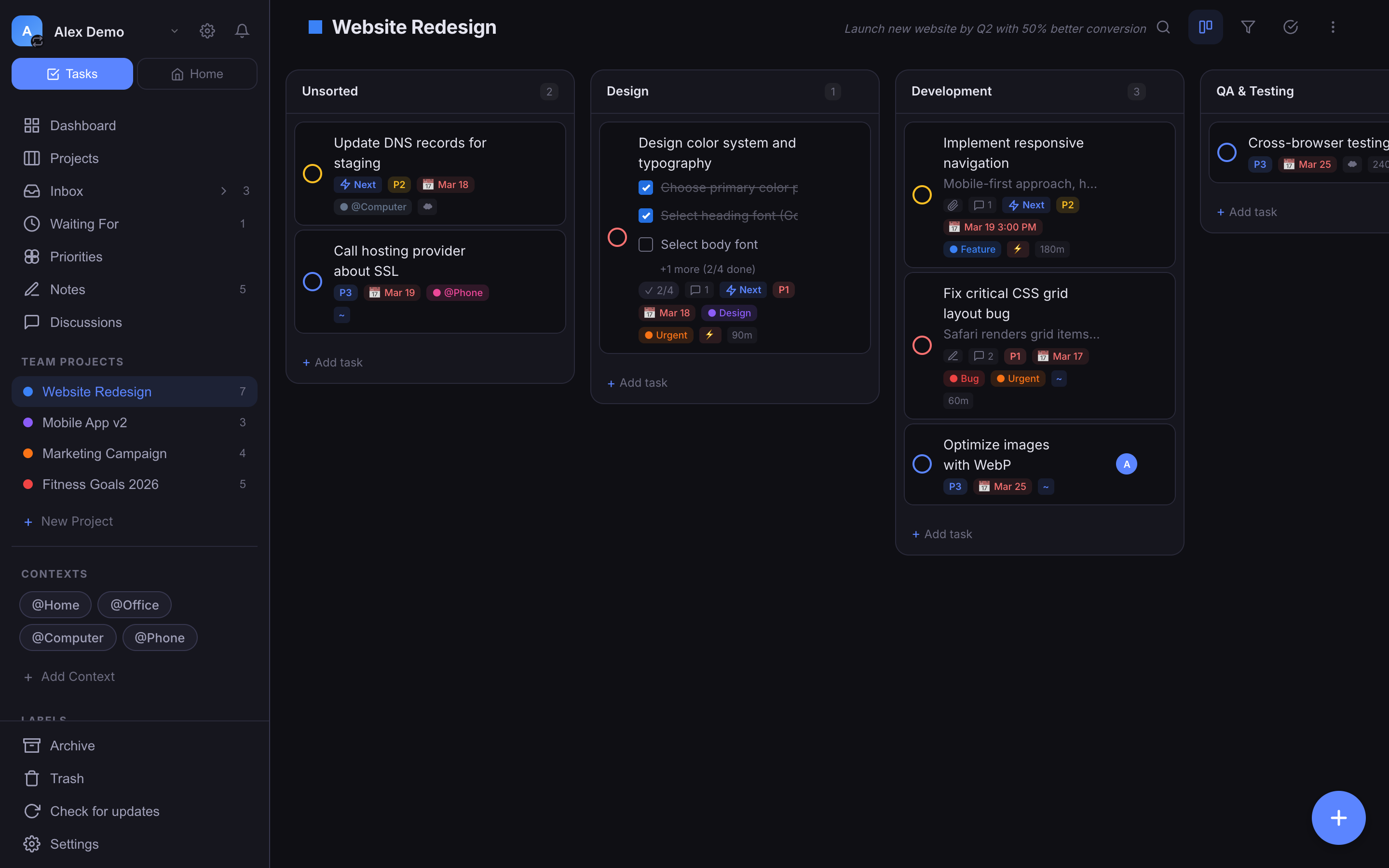 Vector ToDo — Kanban Board