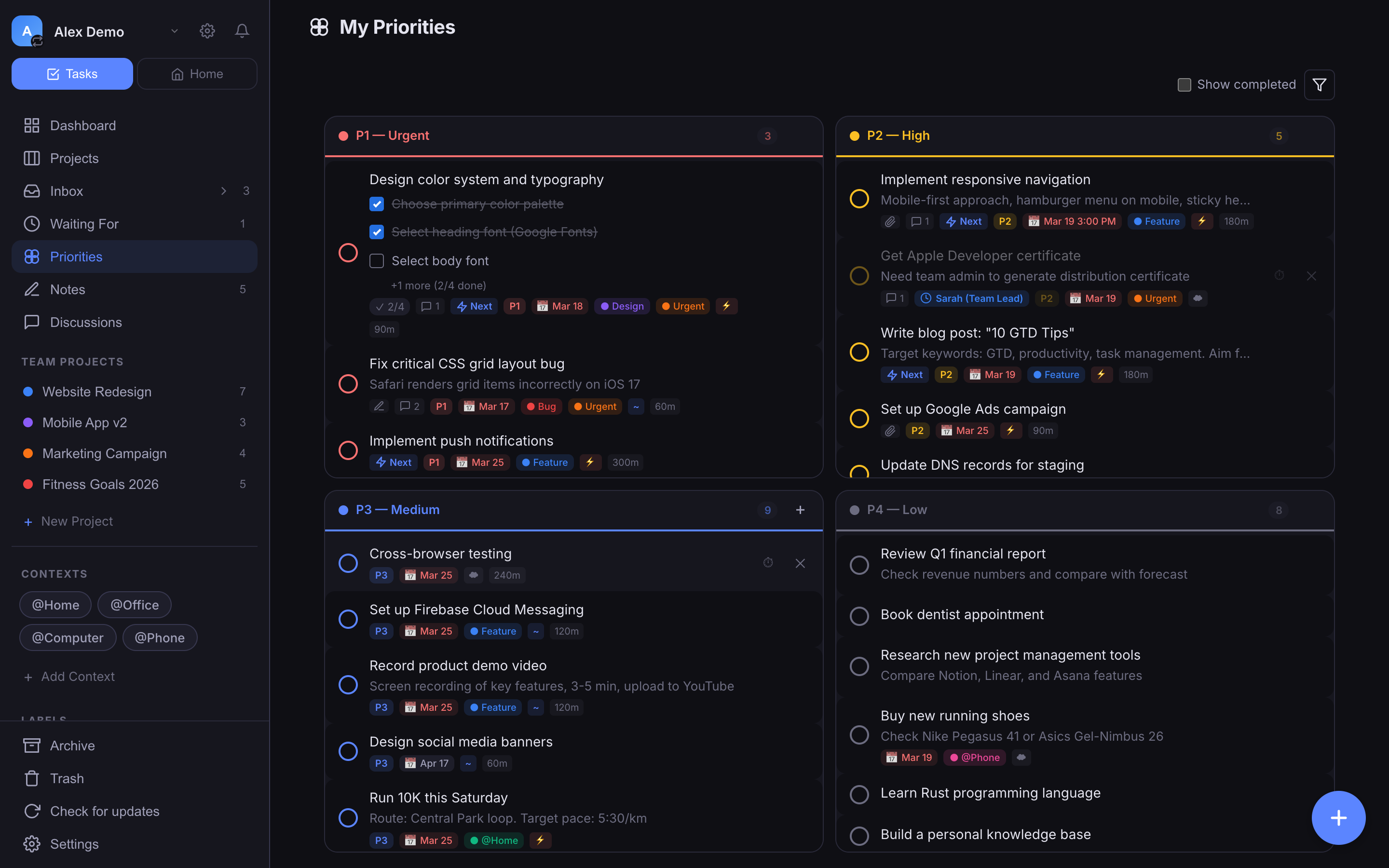 Vector ToDo — Priority Management